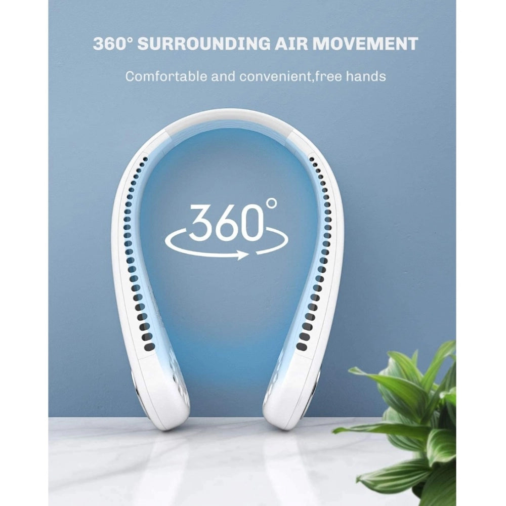 Plastic USB Rechargeable Wearable Neck Fan - View 2